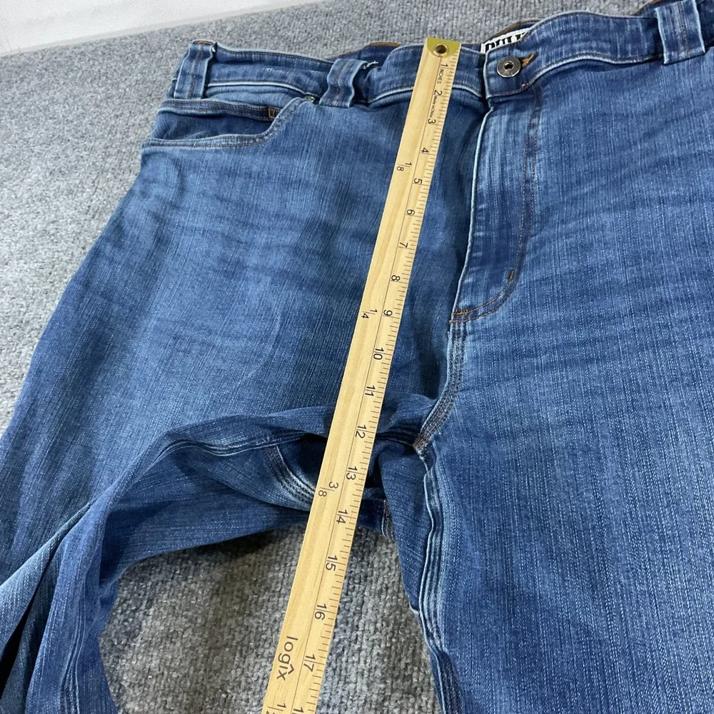 Duluth Trading Ballroom Double Flex Jeans Mens 46x30 Blue Relaxed Stretch Denim